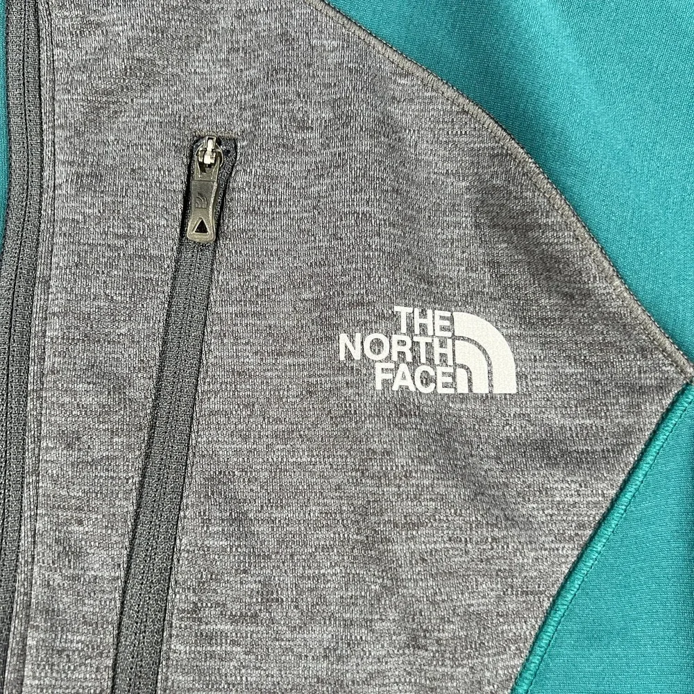 The North Face Pullover Mens Large Green Long Sleeve 1/4 Zip Mock Neck Outdoor